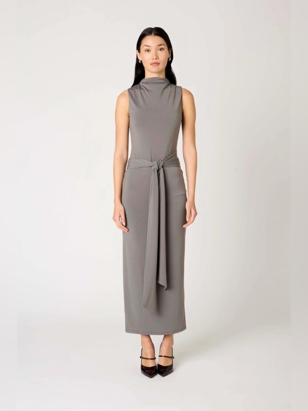 NWT NIA Victoria Soft Silhouette Maxi Dress Grey - Picture 5 of 10